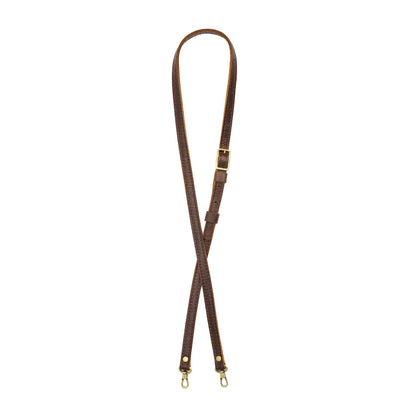 Coldbrew | Leather crossbody strap with metal buckle and lever snap swivel clasps