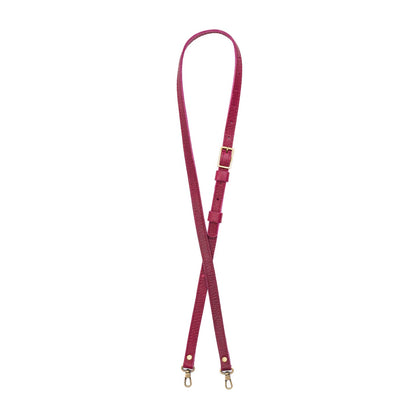 Orchid | Leather crossbody strap with metal buckle and lever snap swivel clasps