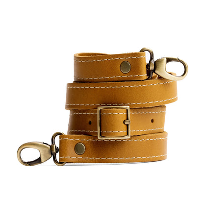 Mango | leather crossbody strap