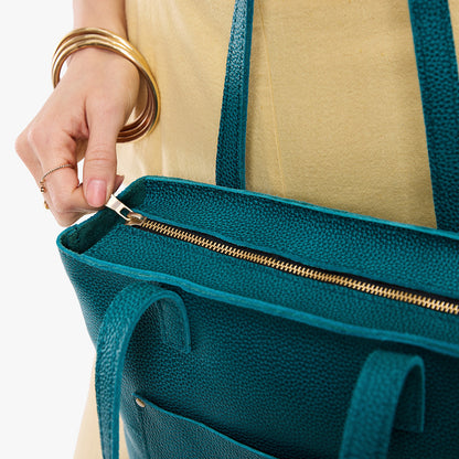 Aquarius*Zipper | Medium Tote with dual shoulder straps and crossbody strap