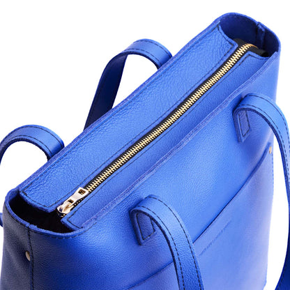 Astro Blue*Zipper | Medium Tote with dual shoulder straps and crossbody strap