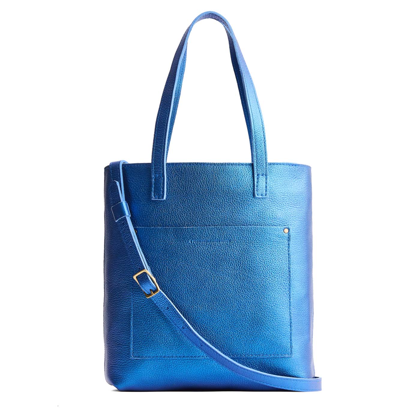 Comet Blue*Zipper | Medium Tote with dual shoulder straps and crossbody strap