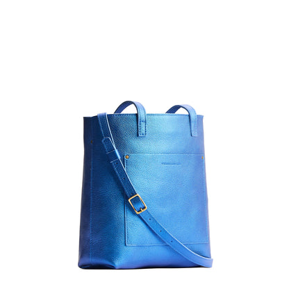 Comet Blue*Zipper | Medium Tote with dual shoulder straps and crossbody strap