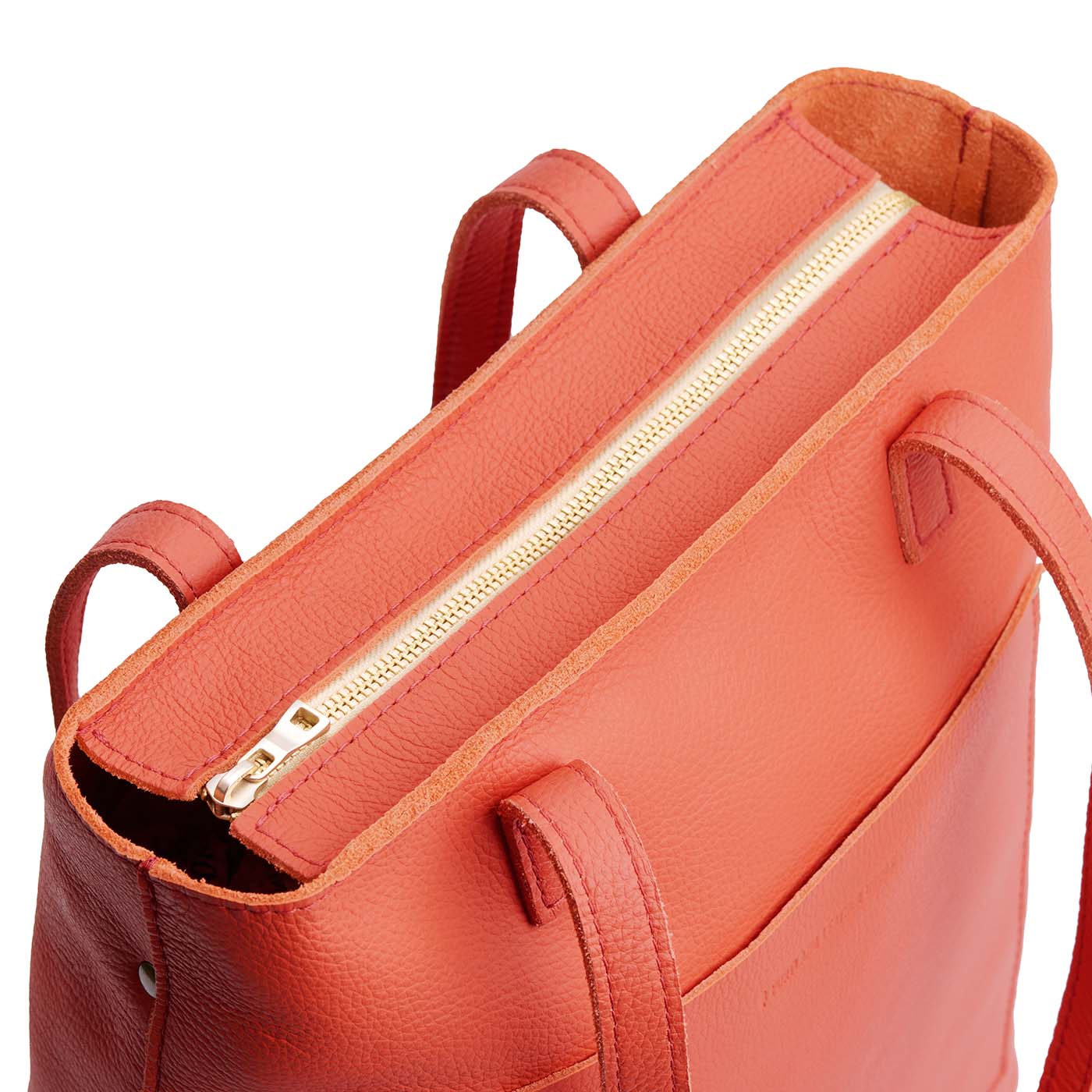 Coral*Zipper | Medium Tote with dual shoulder straps and crossbody strap