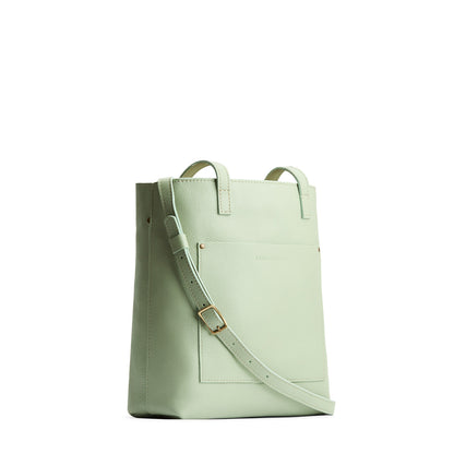 Pistachio*Zipper | Medium Tote with dual shoulder straps and crossbody strap