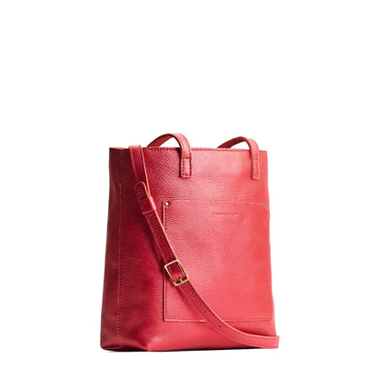 Reba Red*Zipper | Medium Tote with dual shoulder straps and crossbody strap
