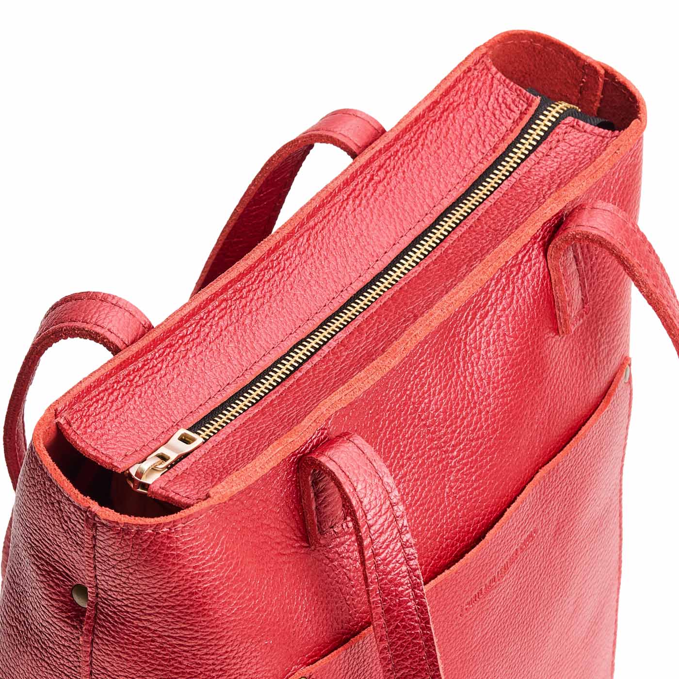 Reba Red*Zipper | Medium Tote with dual shoulder straps and crossbody strap
