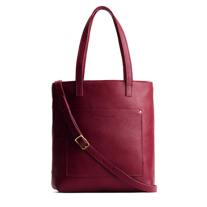 Rhubarb*Zipper | Medium Tote with dual shoulder straps and crossbody strap