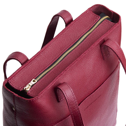 Rhubarb*Zipper | Medium Tote with dual shoulder straps and crossbody strap