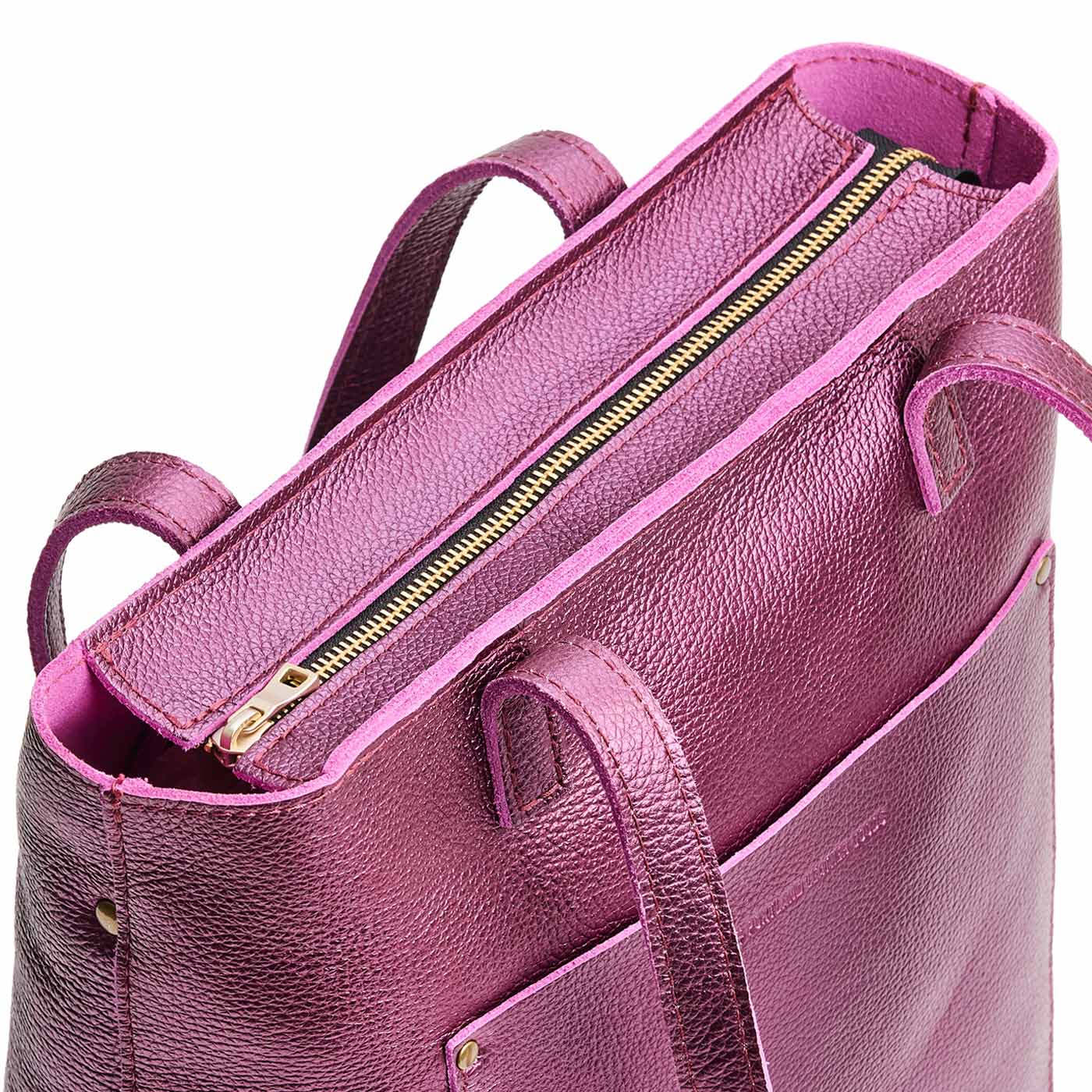 Ultra Violet*Zipper | Medium Tote with dual shoulder straps and crossbody strap