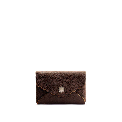 Coldbrew | Leather card wallet with scalloped edge
