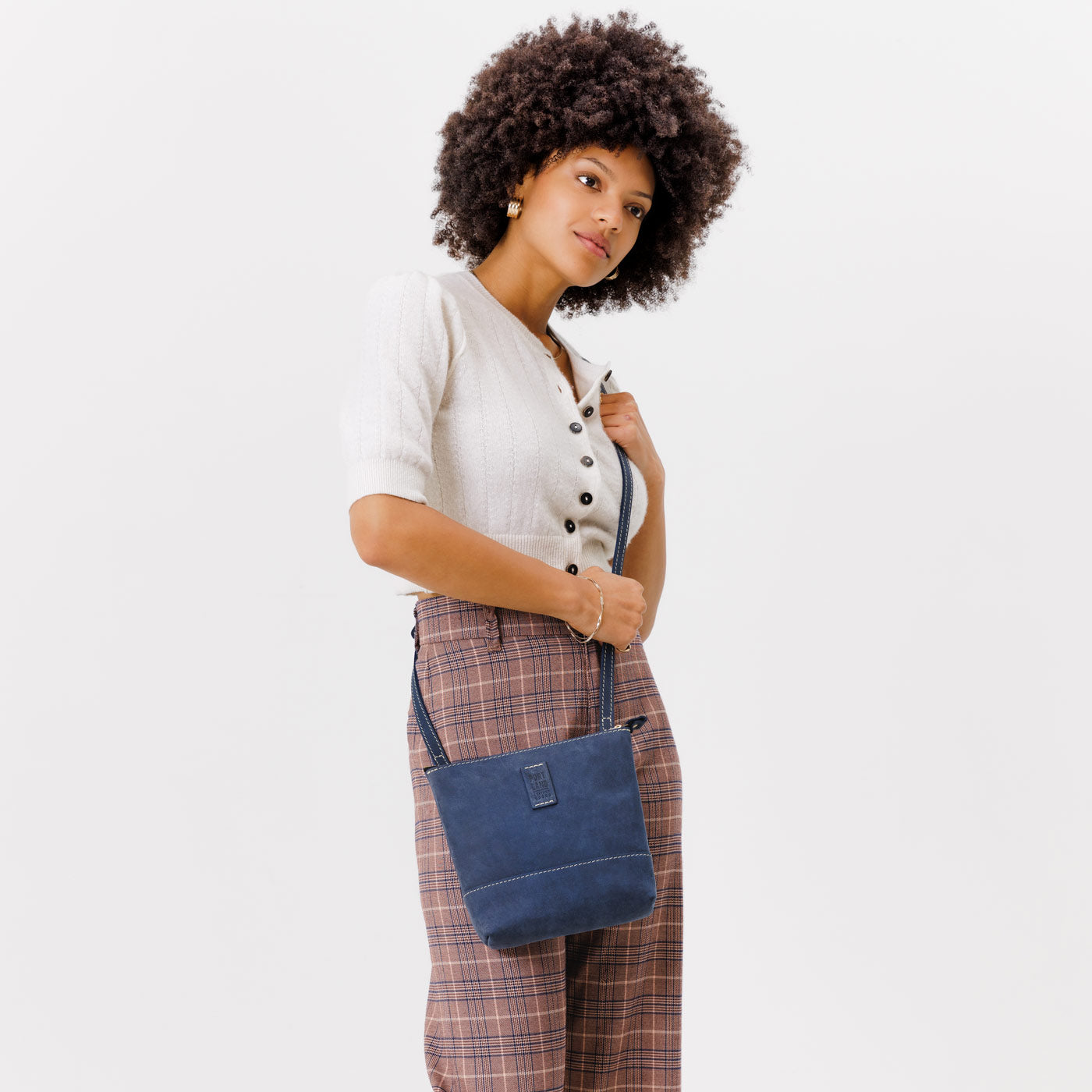 Deep Water | Small rectangular crossbody purse with top zipper and interior pocket
