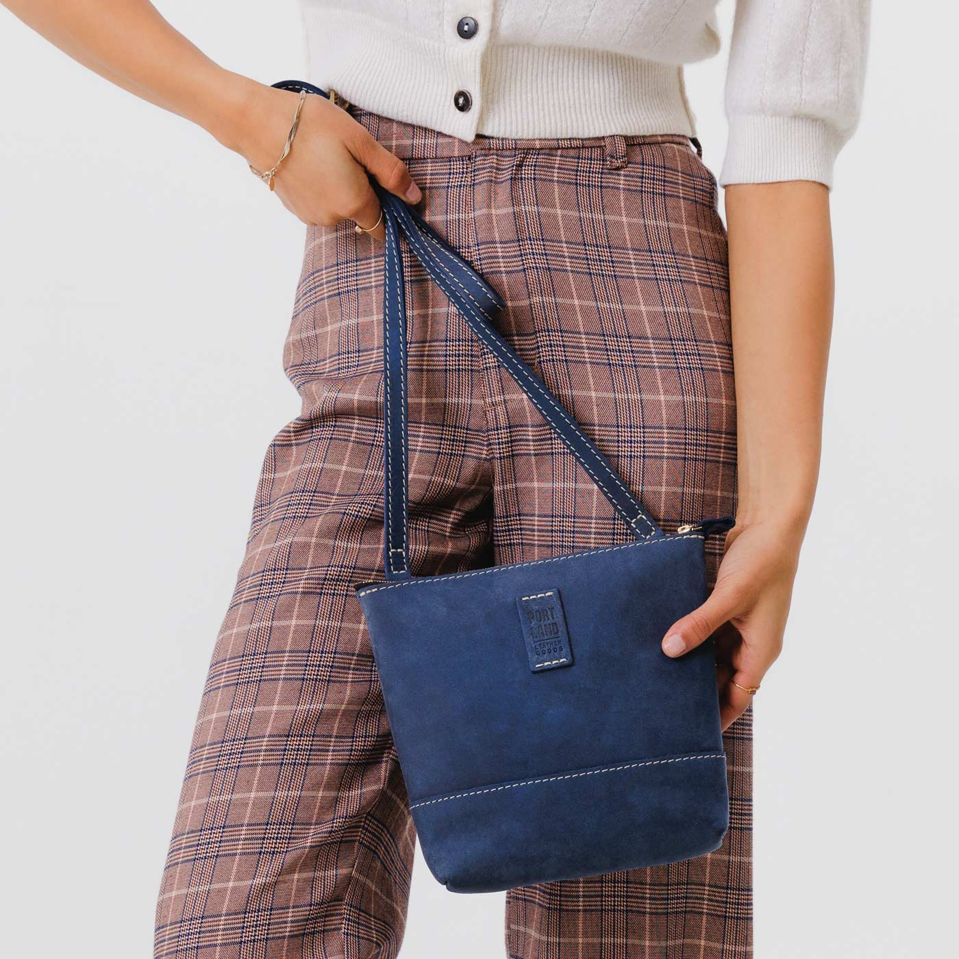 Deep Water | Small rectangular crossbody purse with top zipper and interior pocket