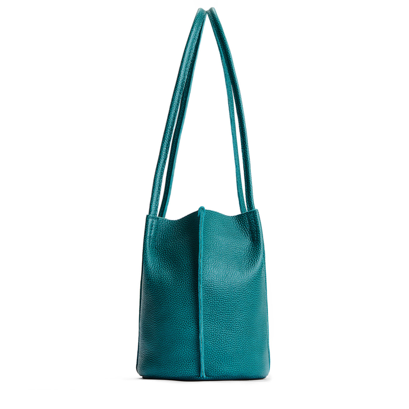 Aquarius*Small | Petite bucket shaped tote bag with matching leather handles