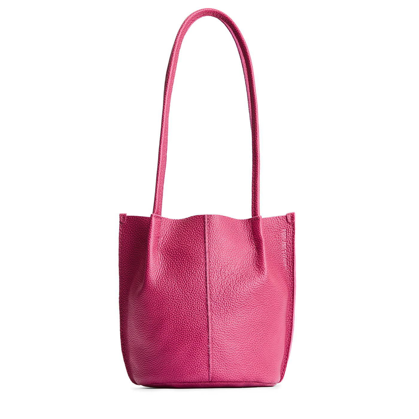 Cosmo*Small | Petite bucket shaped tote bag with matching leather handles