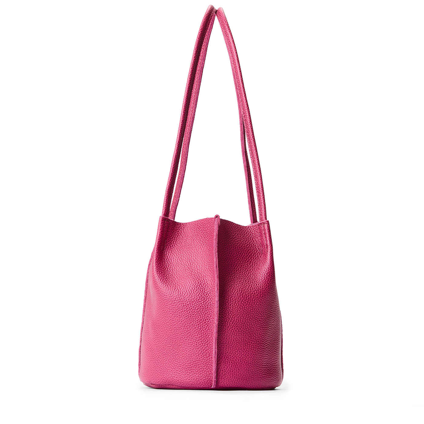 Cosmo*Small | Petite bucket shaped tote bag with matching leather handles