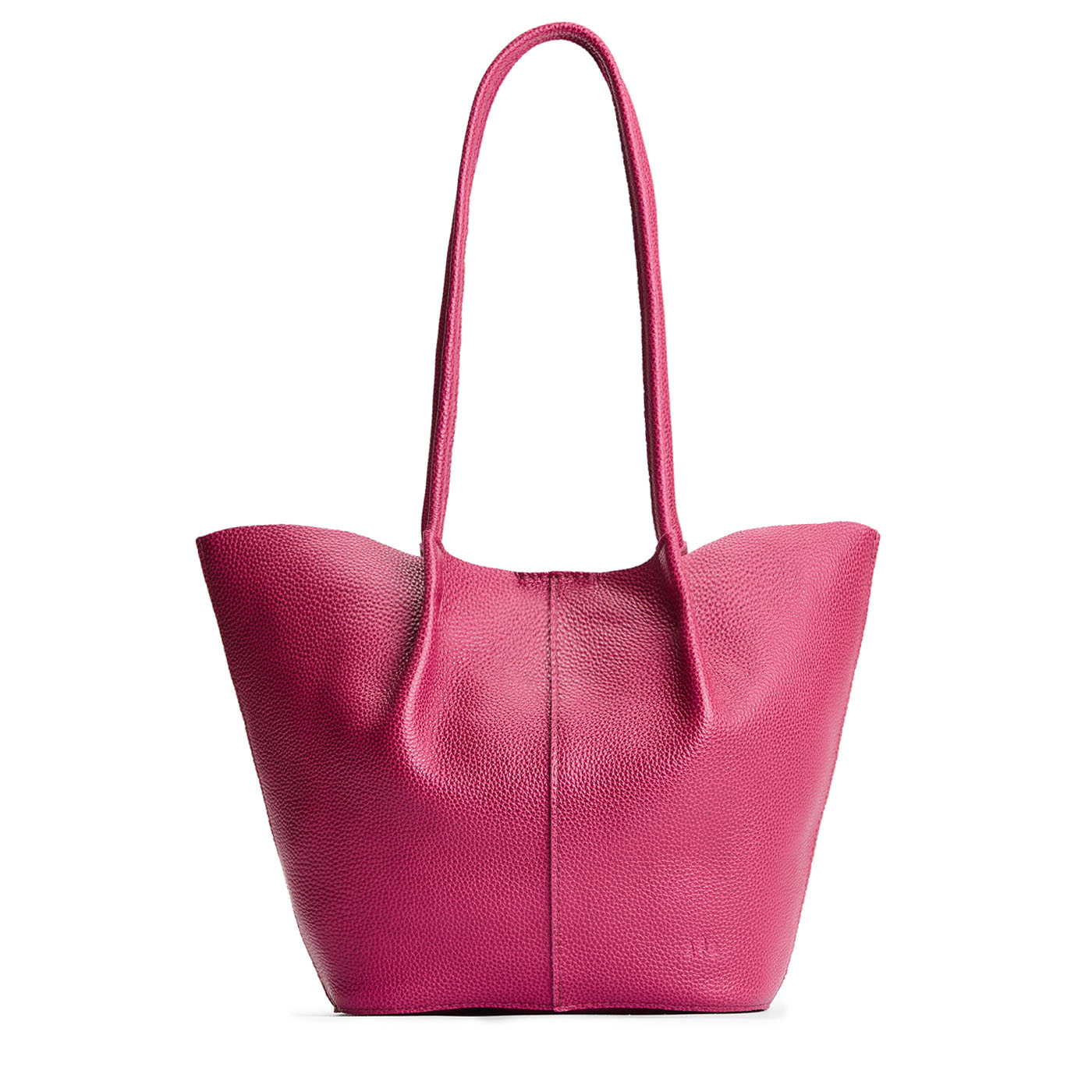 Cosmo*Large | Wide bucket shaped tote bag with matching leather handles