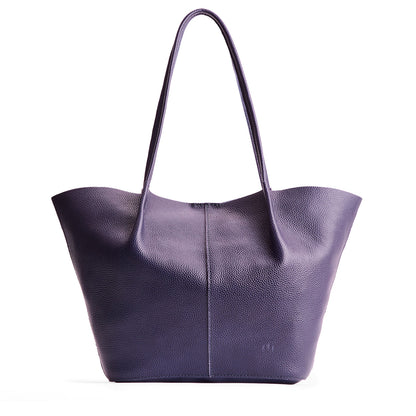 Empire*Oversized | Extra wide bucket shaped tote bag with matching leather handles