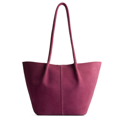 Superbloom*Large | Wide bucket shaped tote bag with matching leather handles