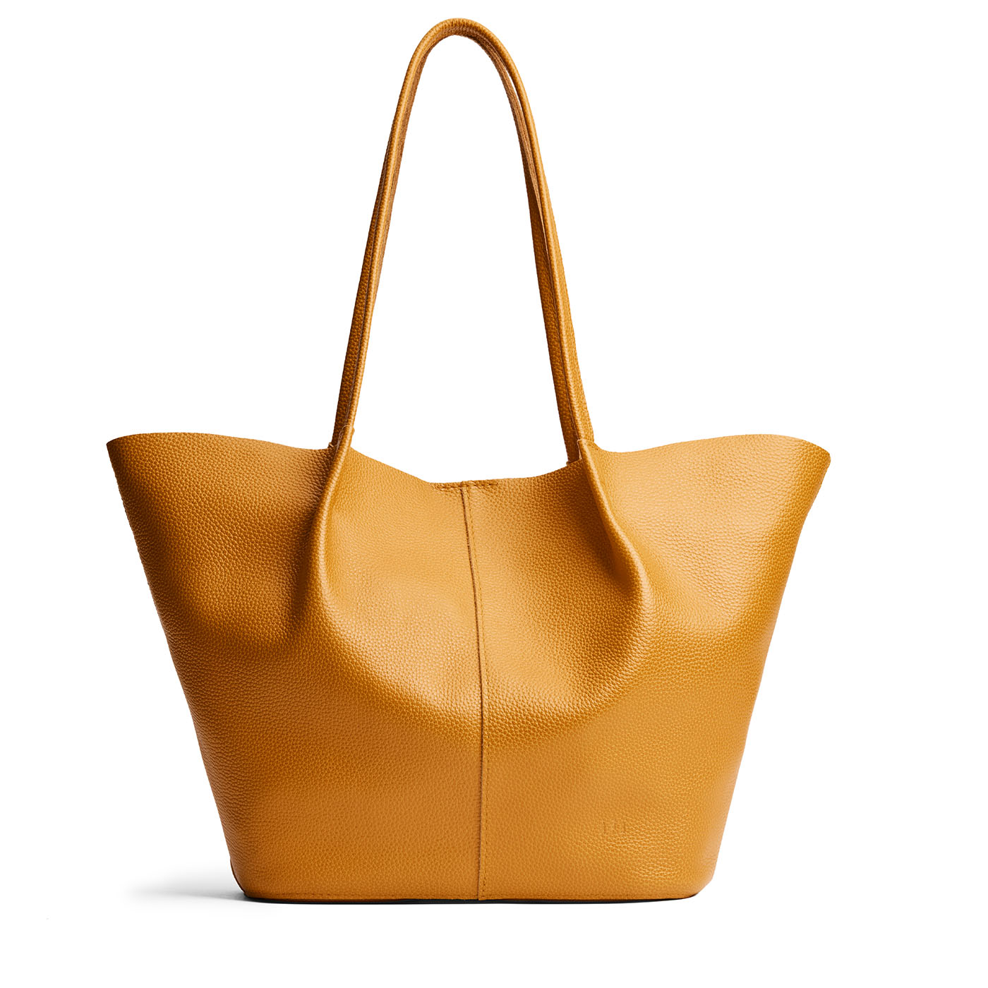 Sunshine*Oversized | Extra wide bucket shaped tote bag with matching leather handles