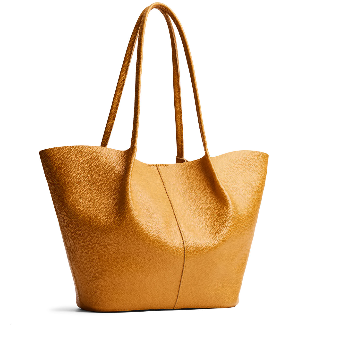 Sunshine*Oversized | Extra wide bucket shaped tote bag with matching leather handles