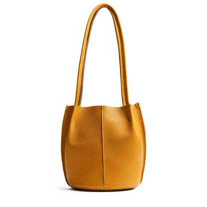 Sunshine*Small | Petite bucket shaped tote bag with matching leather handles