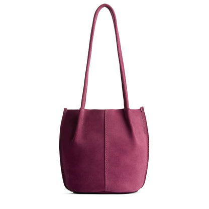 Superbloom*Small | Petite bucket shaped tote bag with matching leather handles