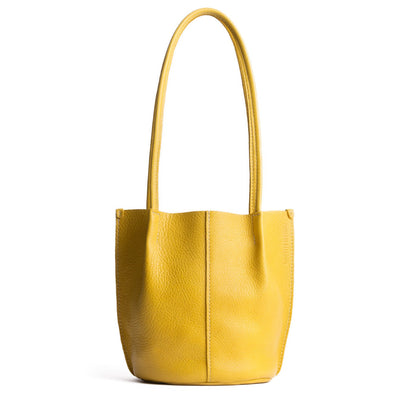 Naples*Small | Petite bucket shaped tote bag with matching leather handles