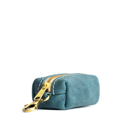 All Color: Aqua | Leather small keychain pouch