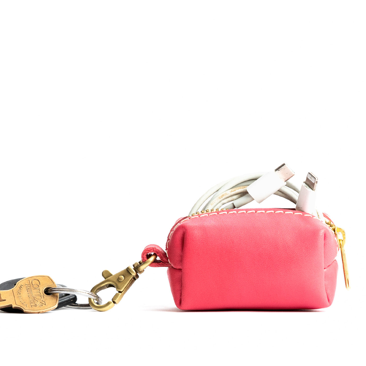 All Color: Tulip | Leather small keychain pouch