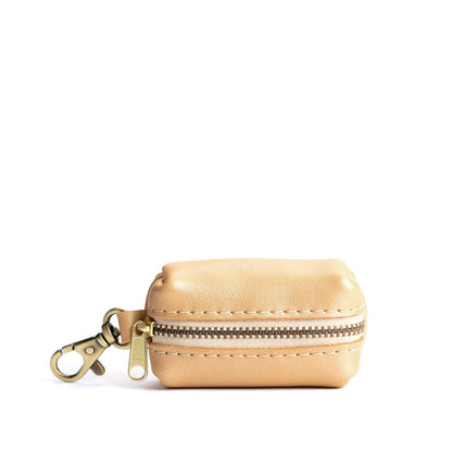 All Color: Champagne | Leather small keychain pouch