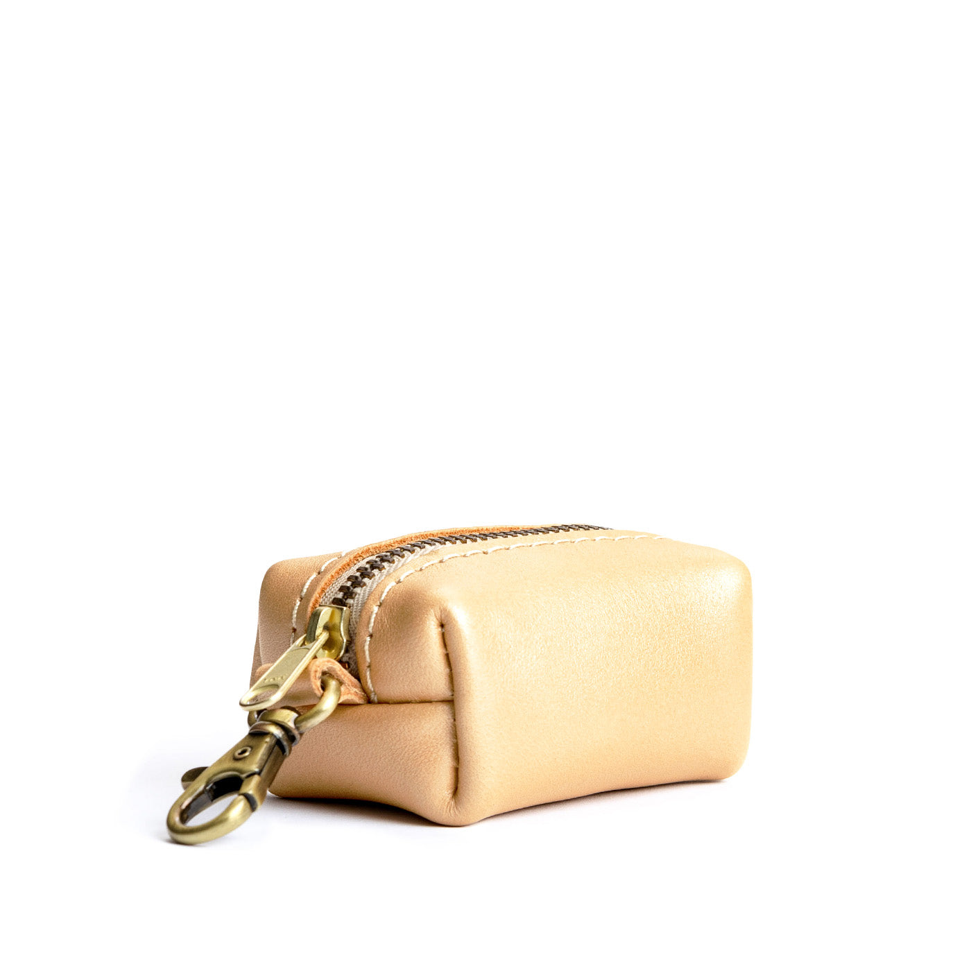 All Color: Champagne | Leather small keychain pouch