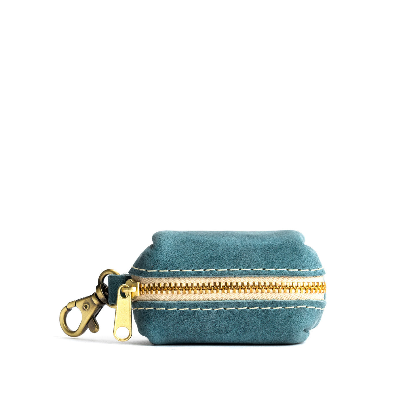 All Color: Aqua | Leather small keychain pouch