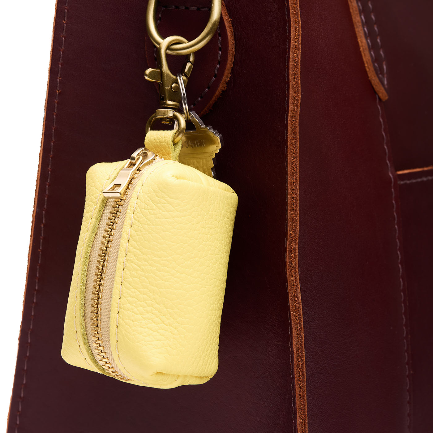 Butter Bliss | Leather small keychain pouch