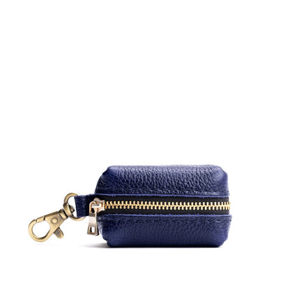 Cobalt | Leather small keychain pouch