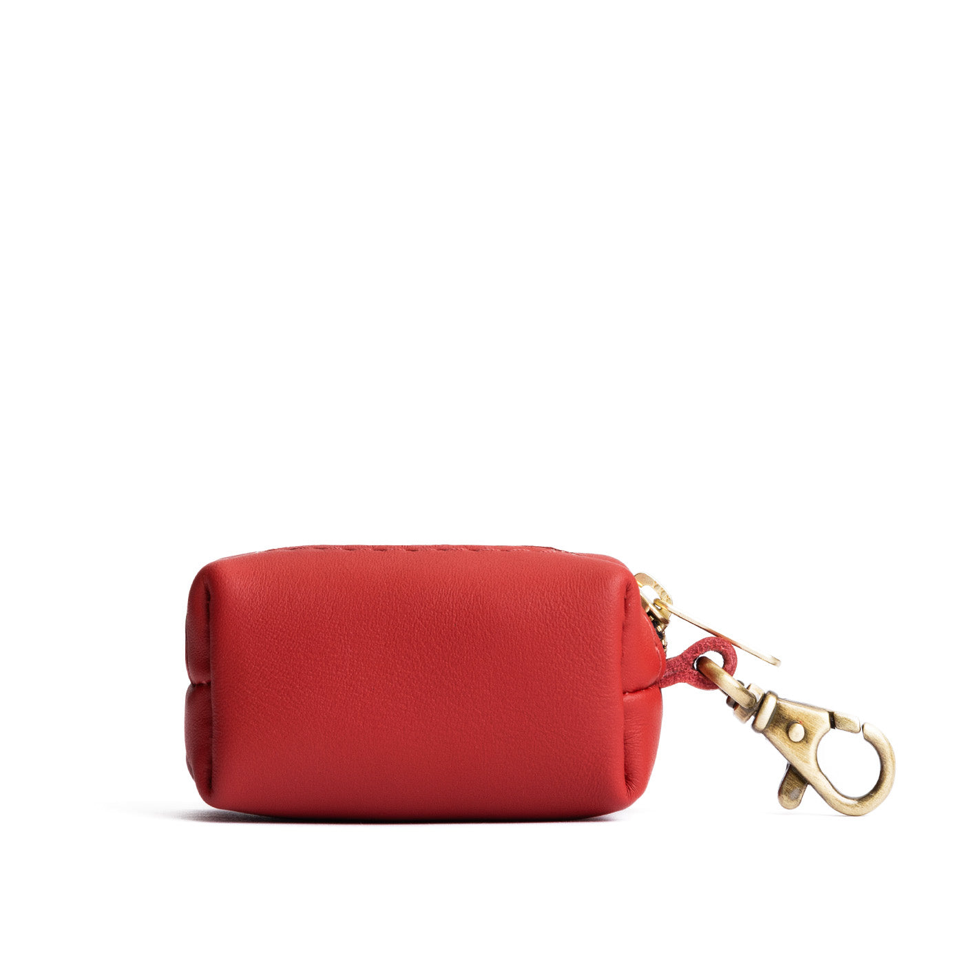 Crimson | Leather small keychain pouch