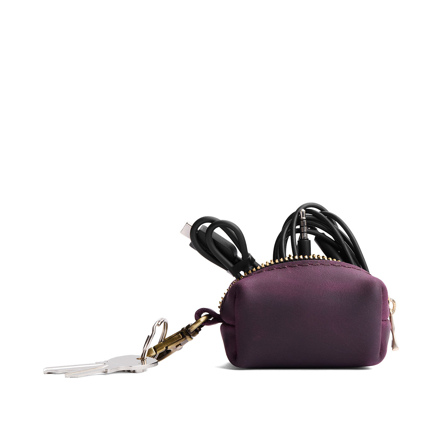 Larkspur | Leather small keychain pouch