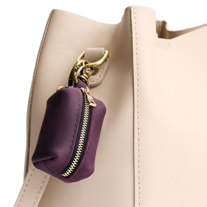Larkspur | Leather small keychain pouch
