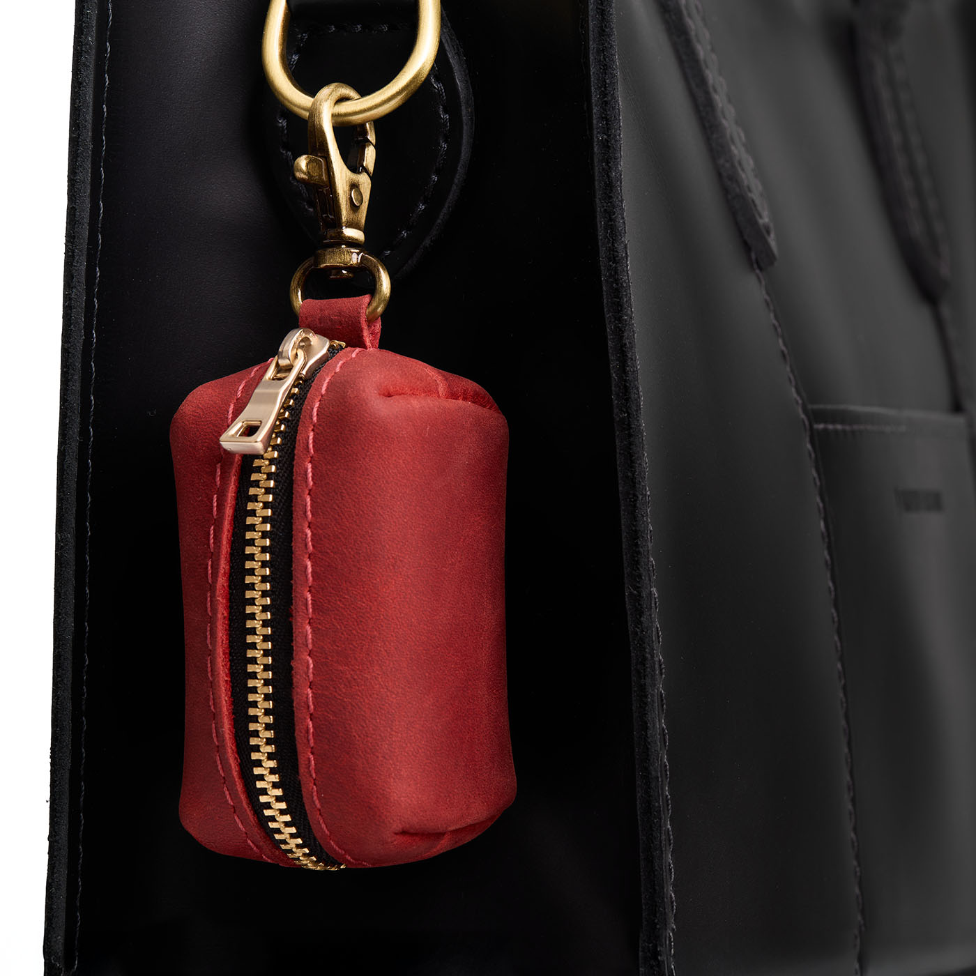 Phoenix | Leather small keychain pouch