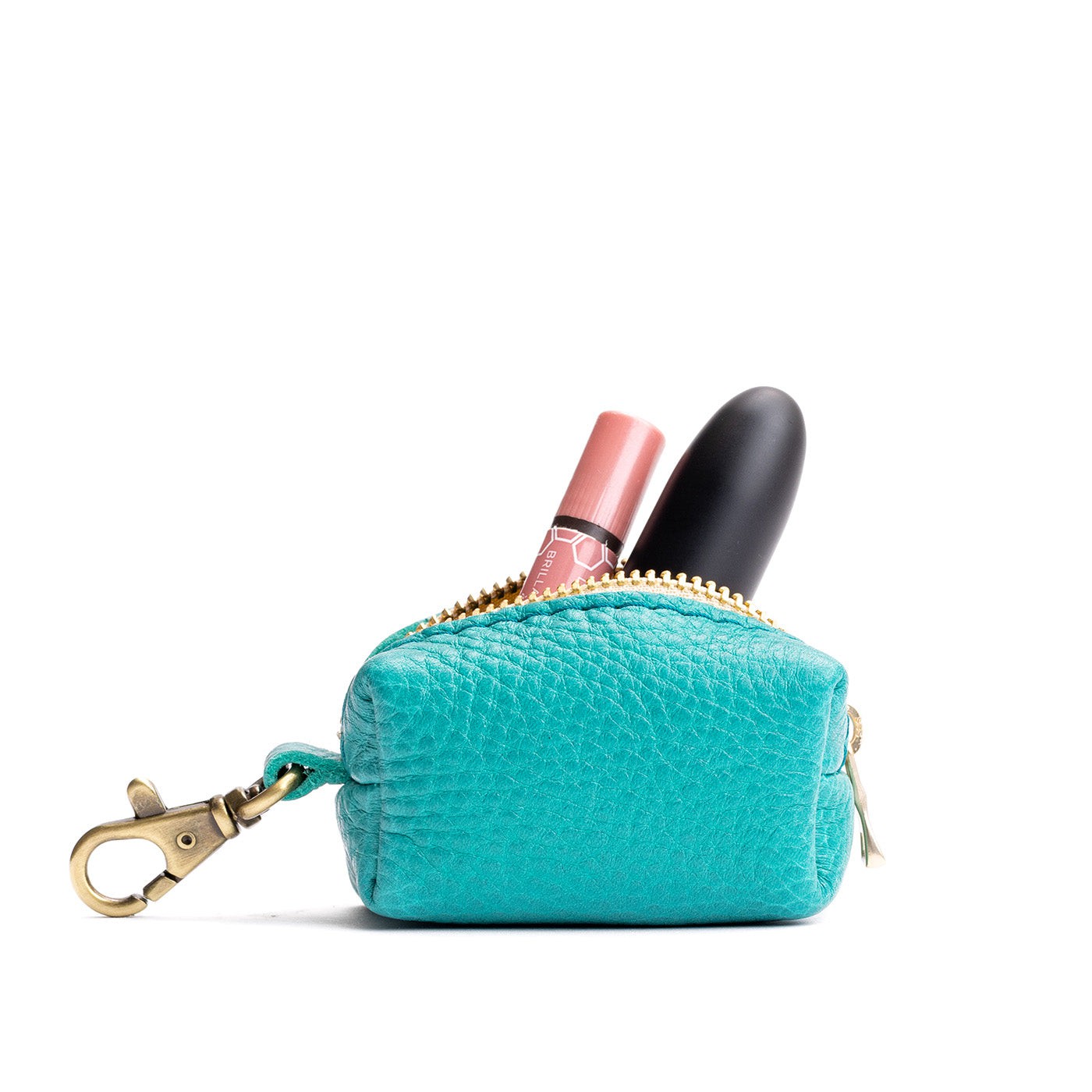 Seafoam | Leather small keychain pouch
