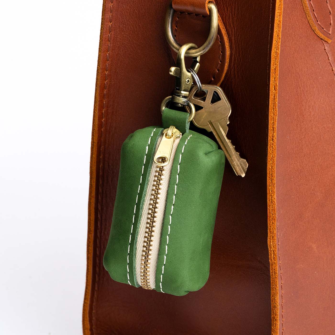 All Color: Succulent | Leather small keychain pouch
