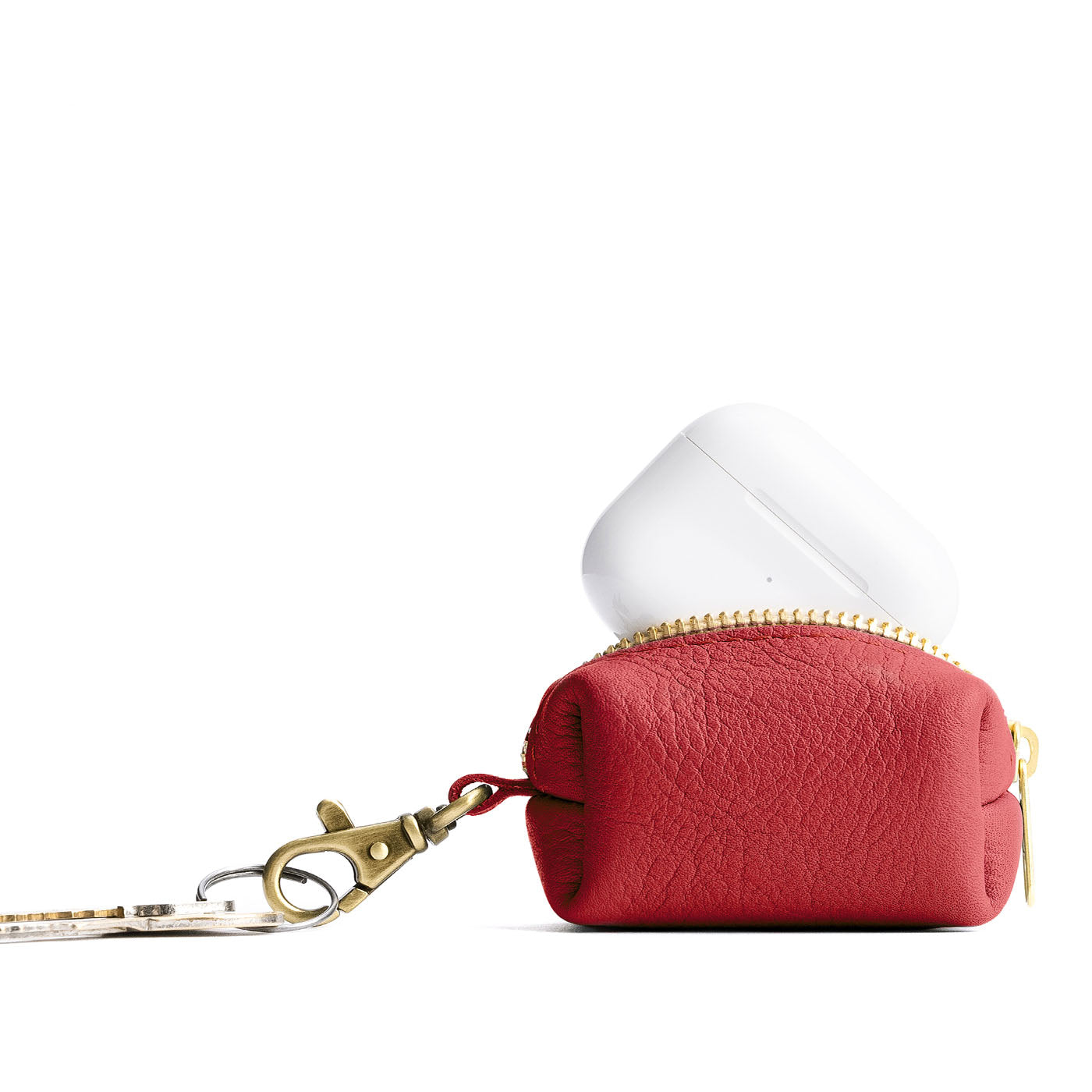 All Color: Sugar | Leather small keychain pouch
