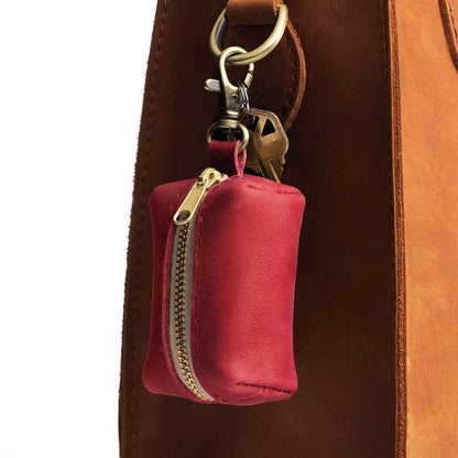 All Color: Sugar | Leather small keychain pouch