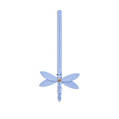 Aster | Dragonfly shaped leather charm tassel