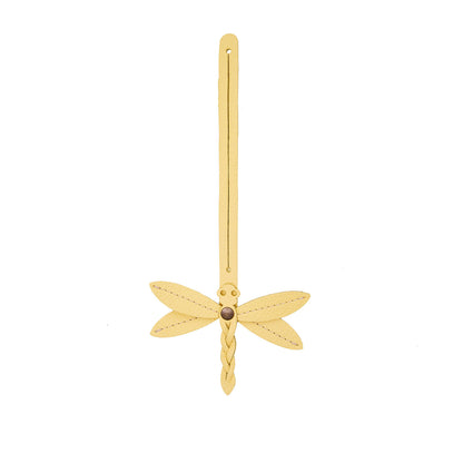 Butter Bliss | Dragonfly shaped leather charm tassel