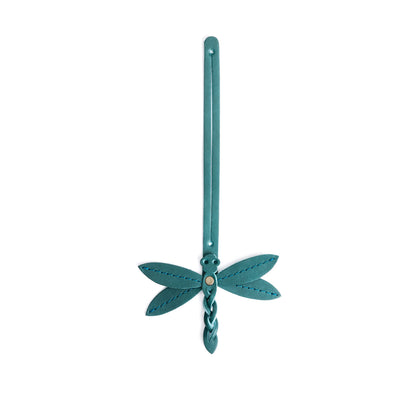 Caribbean | Dragonfly shaped leather charm tassel