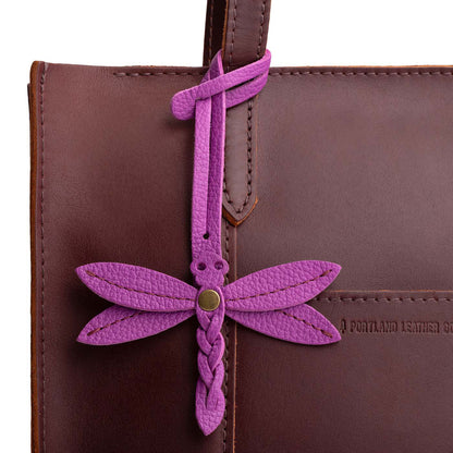 Cattleya | Dragonfly shaped leather charm tassel