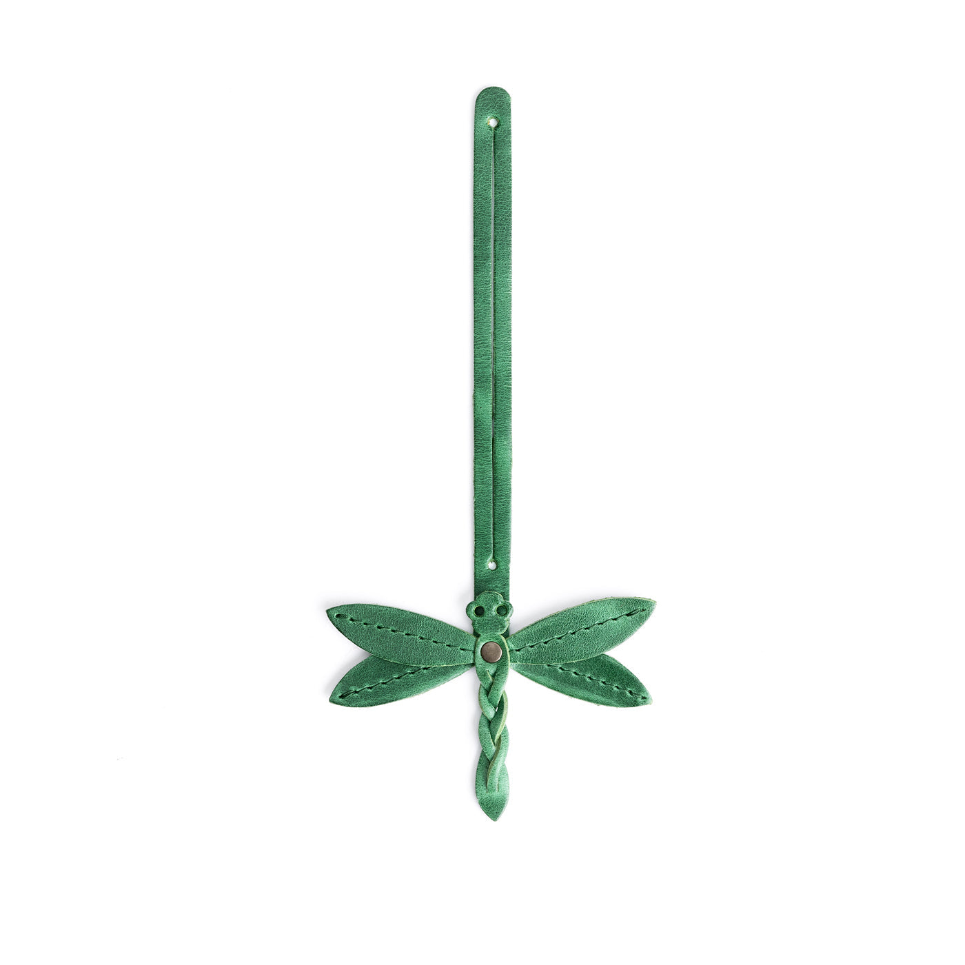 Cowboy Mint | Dragonfly shaped leather charm tassel