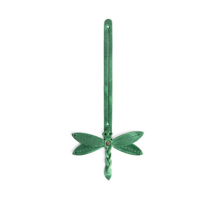 Cowboy Mint | Dragonfly shaped leather charm tassel