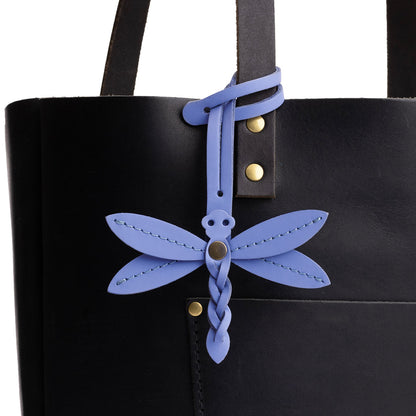 Jacaranda | Dragonfly shaped leather charm tassel